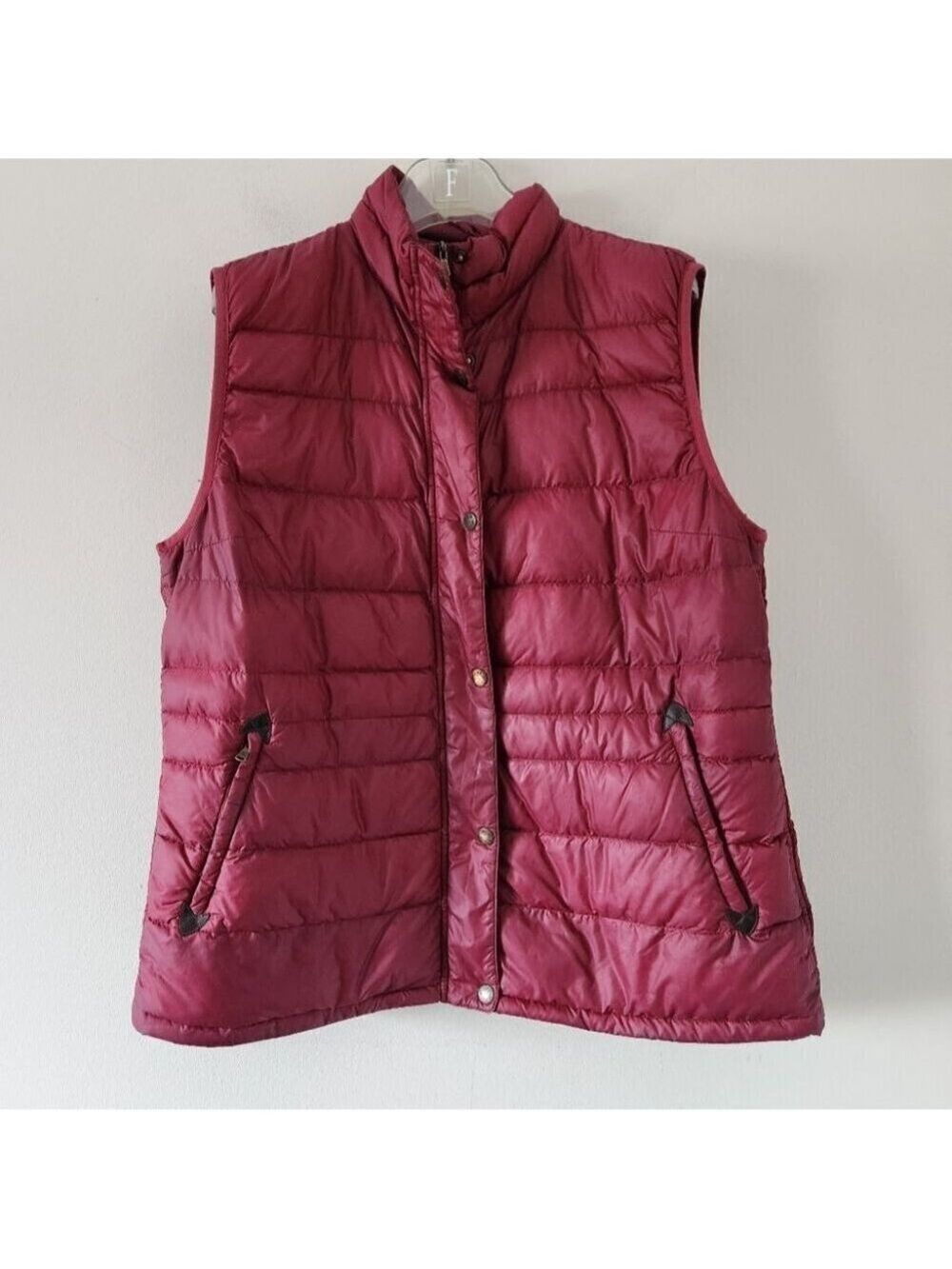 AIGLE | Puffer jacket vest down burgundy red sz Large